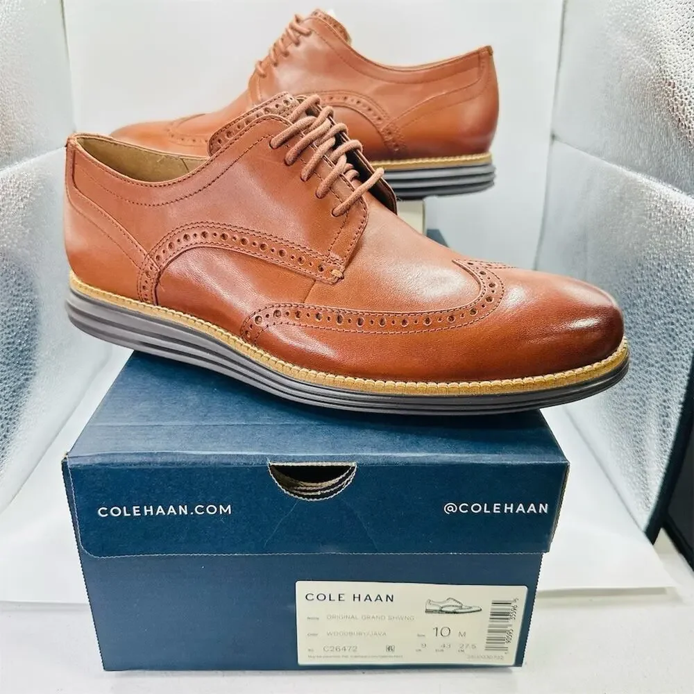Cole Haan Original Grand Shortwing Oxford Brown Dress Shoes | Men’s Size 10M US